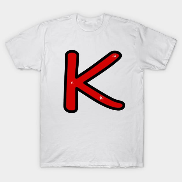 Letter K. Name with letter K. Personalized gift. Abbreviation. Abbreviation. Lettering T-Shirt by grafinya